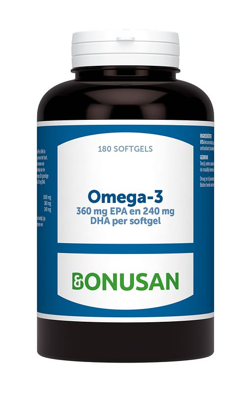 Foto van Bonusan omega-3 360mg epa 240mg dha softgels