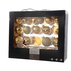 Foto van Kerstbal glas gl-mt-glit-tr/assorted/licht goud