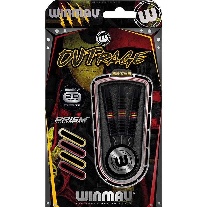 Foto van Winmau outrage brass steeltip dartpijlen