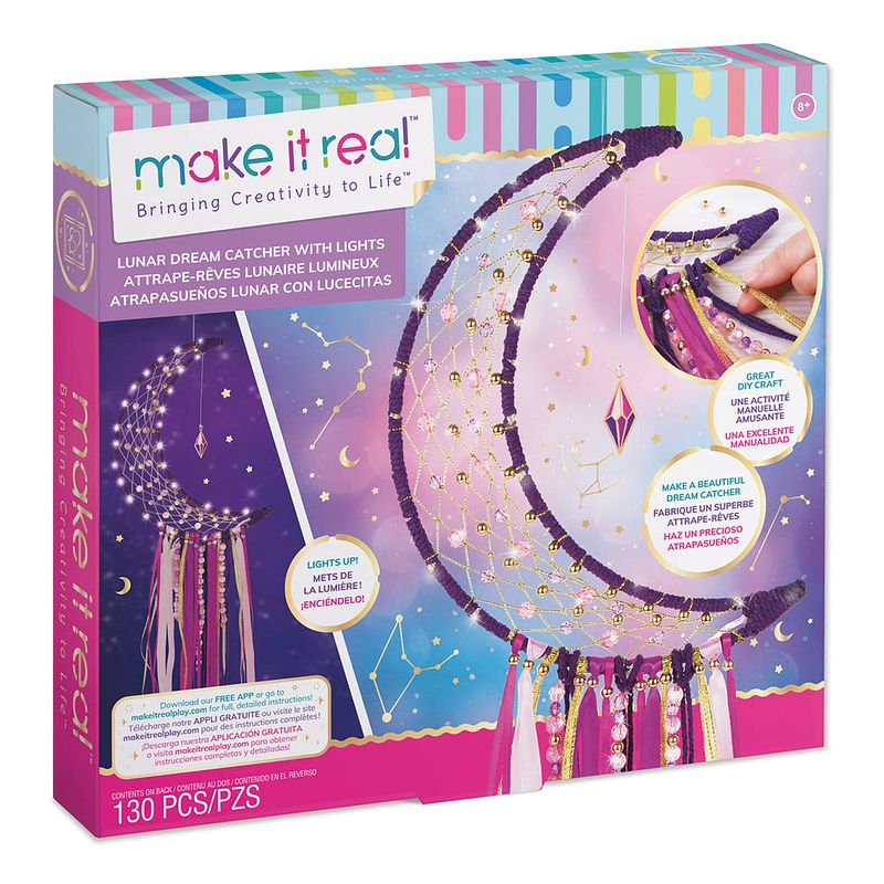 Foto van Make it real dromenvanger lunar meisjes textiel paars 130-delig