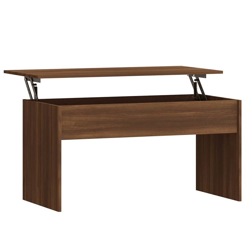 Foto van The living store salontafel lift-top bruineiken - 102 x 50.5 x 52.5 cm - bewerkt hout