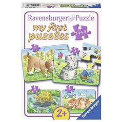 Foto van Ravensburger mijn eerste puzzel schattige huisdieren - 2 + 4 + 6 + 8 stukjes