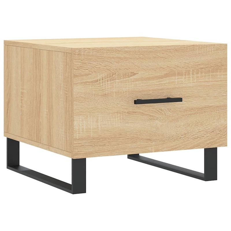 Foto van Vidaxl salontafel 50x50x35 cm bewerkt hout sonoma eikenkleurig