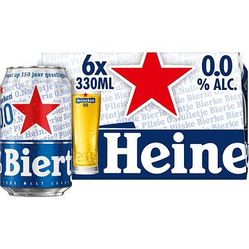 Foto van Heineken lager beer 0.0% blik 6 x 330ml bij jumbo