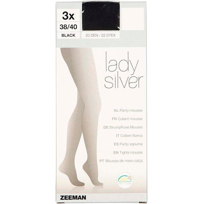 Foto van Lady silver - panty - comfort fit - 20 den - 3-pack