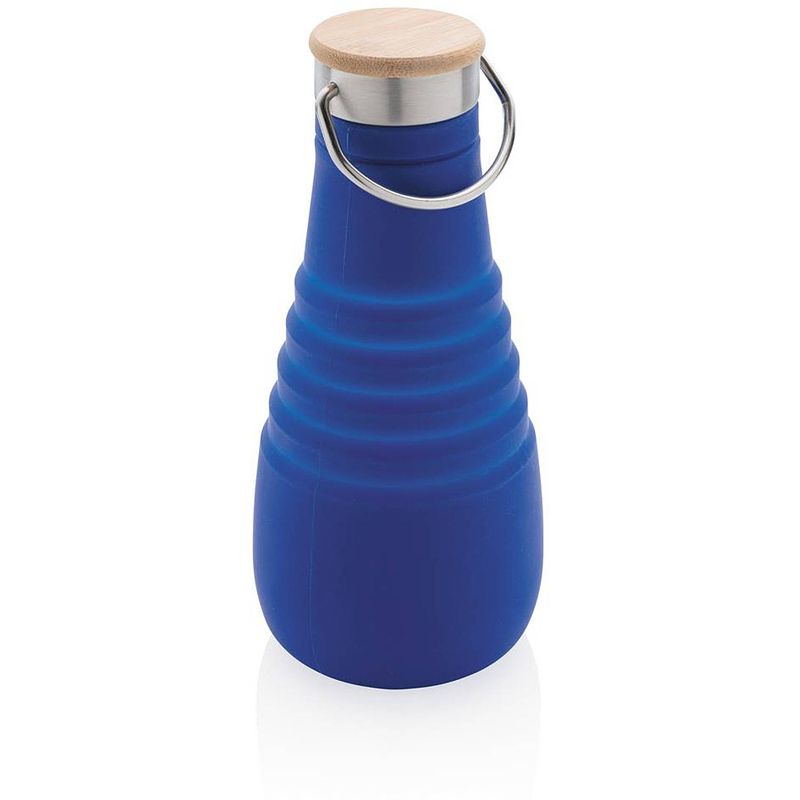 Foto van Xd collection drinkfles opvouwbaar 600 ml siliconen blauw