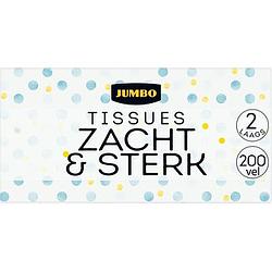 Foto van Jumbo tissues zacht & sterk 2 laags 200 stuks