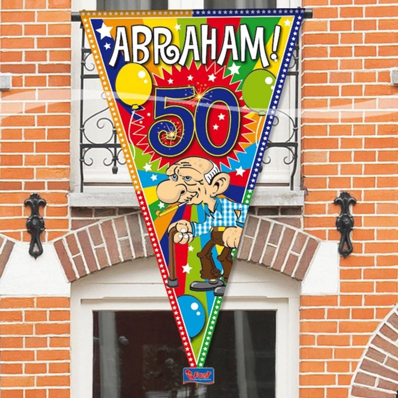 Foto van Grote abraham 50 jaar vlag - feestbanieren