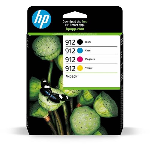 Foto van Hp cartridge 912 inkt - instant ink (4 kleuren)