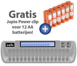 Foto van Jupio master chargerii voor 16 x aa/aaa batterijen - met lcd scherm