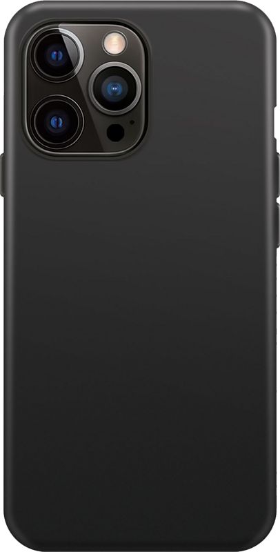 Foto van Xqisit silicone case apple iphone 14 pro back cover zwart