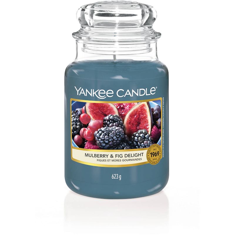 Foto van Yankee candle - mulberry & fig delight geurkaars - large jar - tot 150 branduren