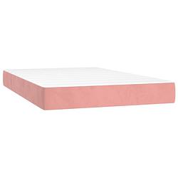 Foto van Vidaxl pocketveringmatras 120x200x20 cm fluweel roze