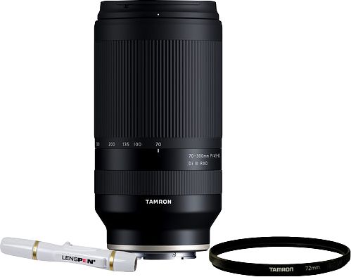 Foto van Tamron 70-300mm f/4.5-6.3 di iii rxd sony fe + uv-filter 67mm + elite lenspen