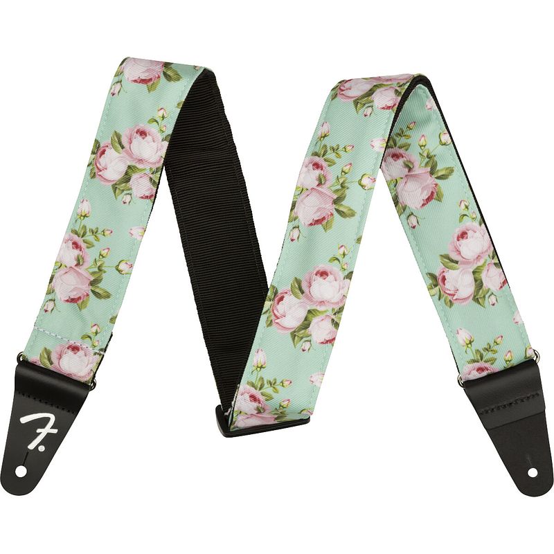 Foto van Fender floral strap surf green 2 inch gitaarband