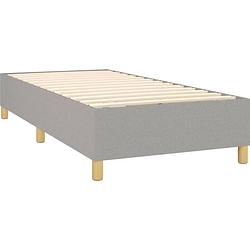 Foto van The living store bed - boxspring 203x100x118/128cm - led-licht - pocketvering matras - huidvriendelijk topmatras -