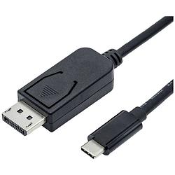 Foto van Roline 11.04.5837 usb-c / displayport adapter zwart 3.00 m