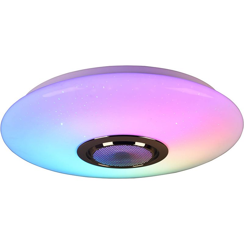 Foto van Led plafondlamp - plafondverlichting - trion minan - 15.5w - rgbw - dimbaar - aanpasbare kleur - afstandsbediening -