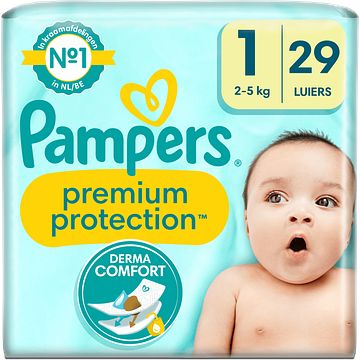 Foto van Pampers premium protection maat 1, luiers x29 bij jumbo