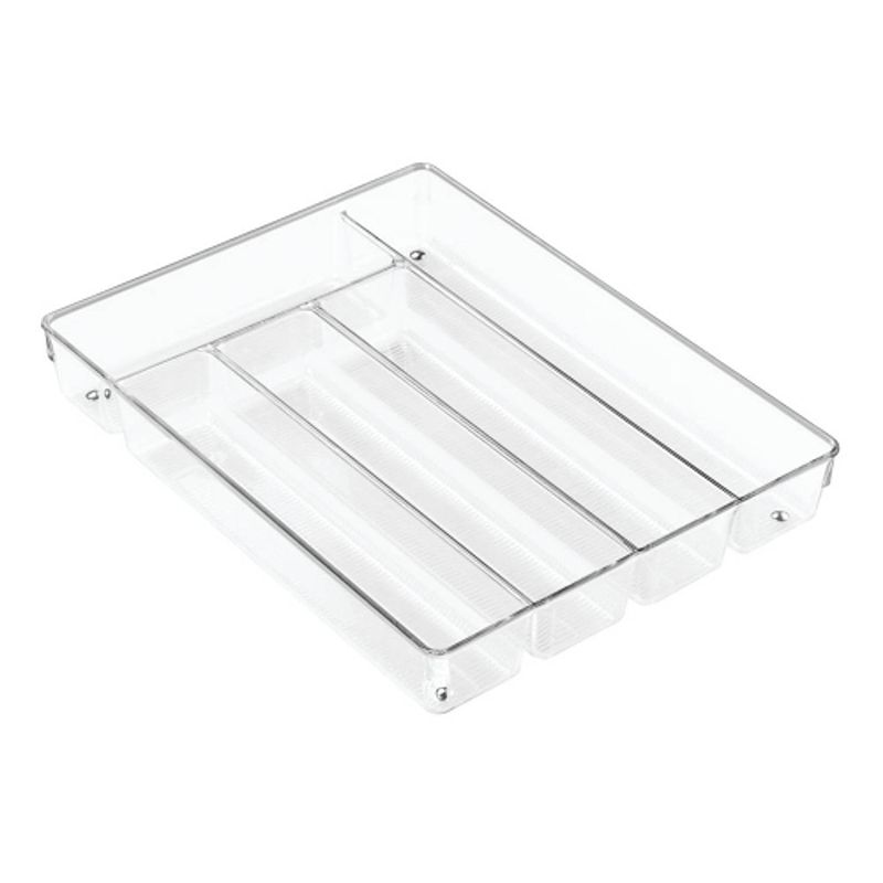 Foto van Idesign - lade organizer, 5 vakken, 27.2 x 34.8 x 5.1 cm, kunststof, transparant - idesign linus