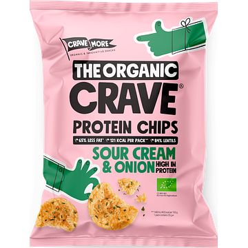 Foto van The organic crave protein chips sour cream & onion 30g bij jumbo