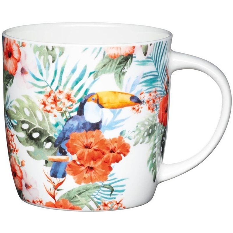 Foto van Set van 4 - mok toekan - porselein, fine bone china - 425ml - kitchencraft