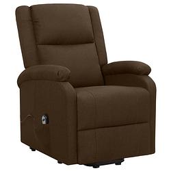 Foto van The living store sta-op-stoel relaxfauteuil - donkerbruin - 70 x 89 x 103.5 cm - elektronisch verstelbaar