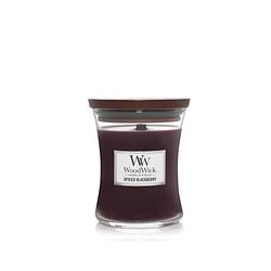 Foto van Woodwick geurkaars small spiced blackberry - 8 cm / ø 7 cm