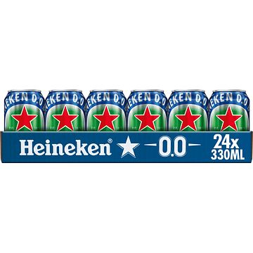 Foto van Heineken premium pilsener 0.0 bier blik 4 x 6 x 330ml bij jumbo