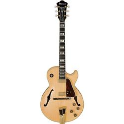 Foto van Ibanez gb10 george benson signature natural semi-akoestische gitaar met koffer