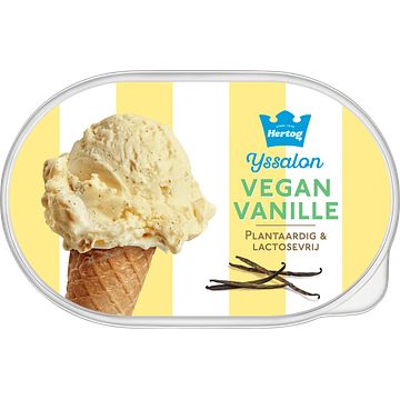 Foto van Hertog ijs ijssalon vegan vanille 825ml bij jumbo