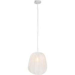 Foto van Hanglamp fenne wit metaal e27 150xø35 cm - leen bakker