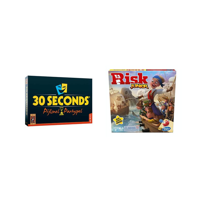 Foto van Spellenset - bordspel - 2 stuks - 30 seconds & risk junior