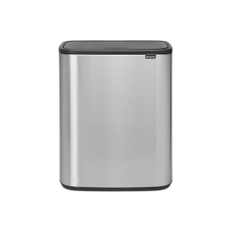 Foto van Brabantia bo touch bin afvalemmer 2 x 30 liter met 2 kunststof binnenemmers - matt steel fingerprint proof