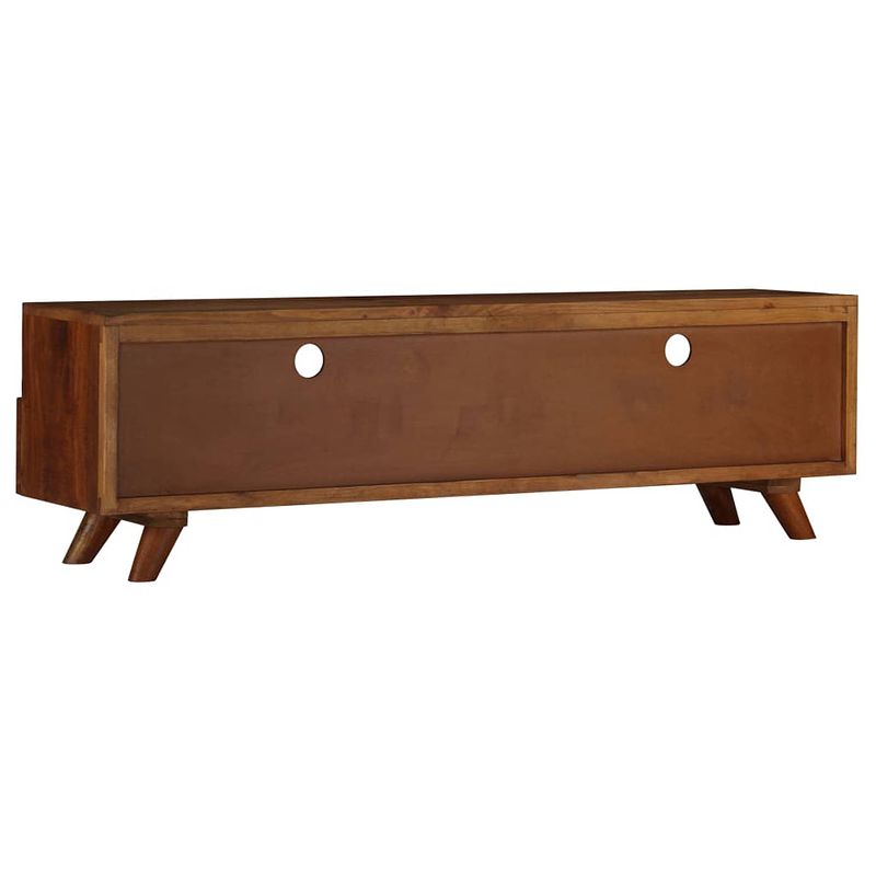 Foto van The living store retro tv-kast - massief gerecycled hout - 140x30x40 cm - bruin