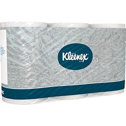 Foto van Kleenex toiletpapier, 3-laags, 350 vellen, pak van 6 rollen