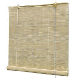 Foto van The living store bamboe rolgordijn - naturel - 100 x 220 cm - privacy met filterend licht - eenvoudige reiniging -