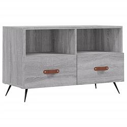 Foto van The living store televisiekast - 80 x 36 x 50 cm - grijs sonoma eiken