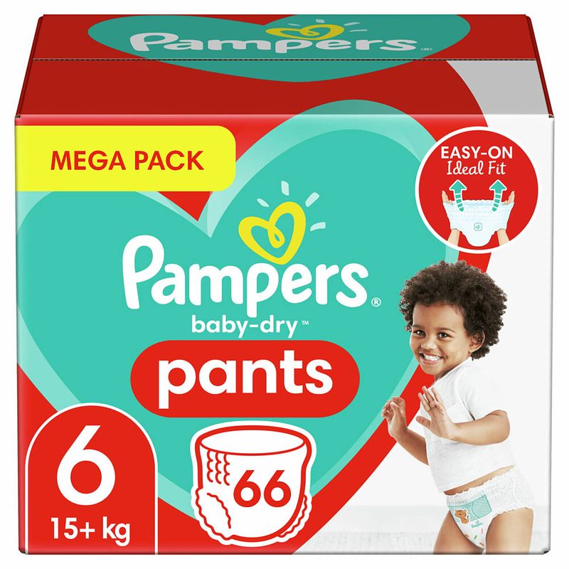 Foto van Pampers - baby dry pants - maat 6 - mega pack - 66 luierbroekjes