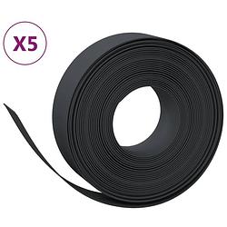Foto van Vidaxl tuinranden 5 st 10 m 15 cm polyetheen zwart