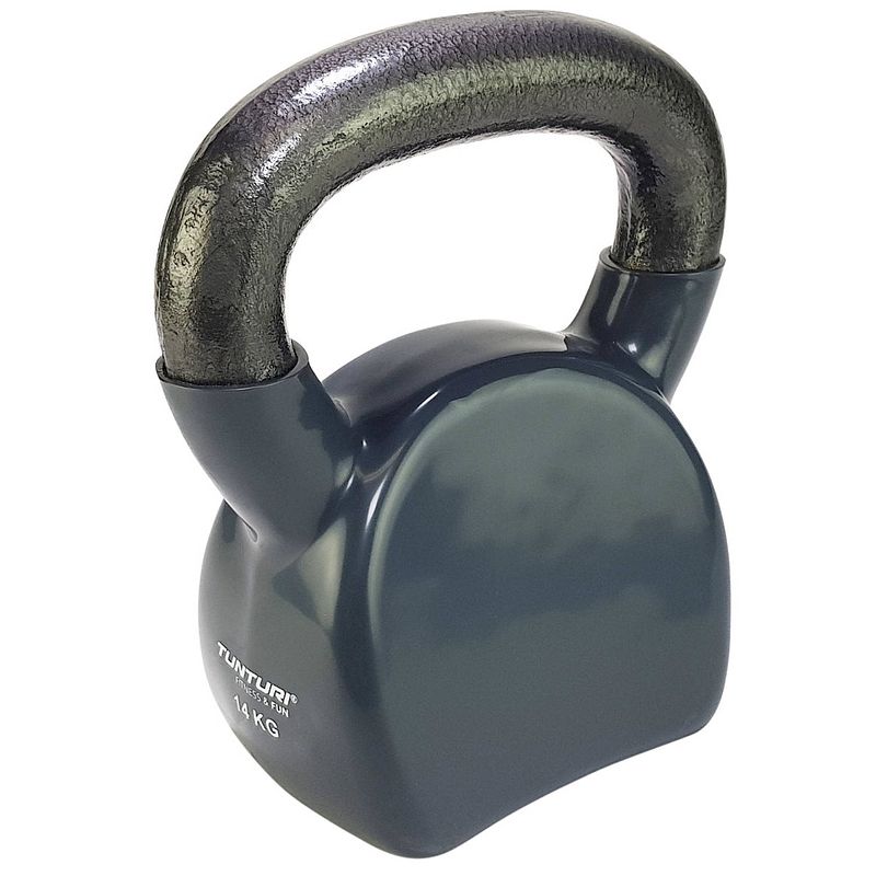 Foto van Tunturi kettlebell vinyl 14 kg grijs