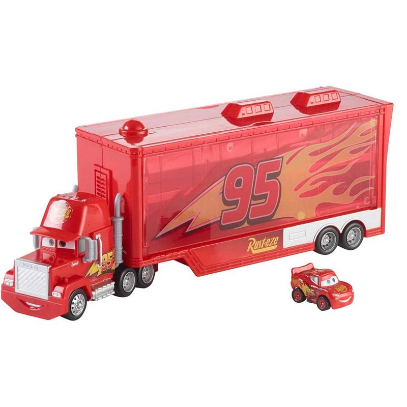 Foto van Disney cars 3 autotransporter mack 28 cm rood