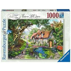 Foto van Ravensburger puzzel flower hill lane - 1000 stukjes