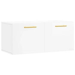 Foto van The living store wandkast - wandgemonteerd - hoogglans wit - 80 x 36.5 x 35 cm