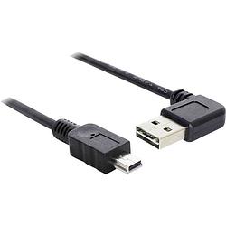 Foto van Delock usb-kabel usb 2.0 usb-a stekker, usb-mini-b stekker 1.00 m zwart vergulde steekcontacten, ul gecertificeerd 83378