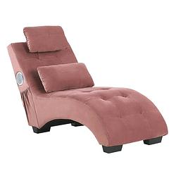 Foto van Beliani simorre - chaise longue-roze-fluweel
