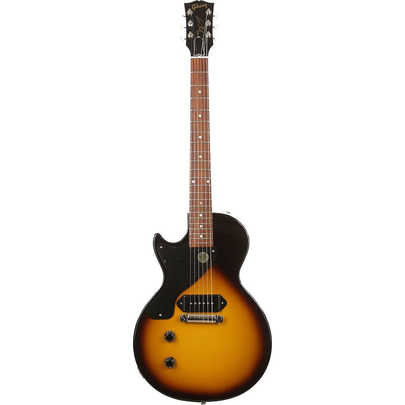 Foto van Gibson original collection les paul junior lh vintage tobacco burst linkshandige elektrische gitaar met koffer