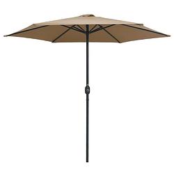 Foto van The living store parasol tuin - 270 x 246 cm - taupe - uv-beschermend - aluminium