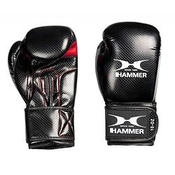 Foto van Hammer boxing bokshandschoenen x-shock lady - pu - zwart/rood - 10 oz - pu
