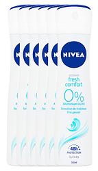 Foto van Nivea fresh comfort deodorant spray voordeelverpakking